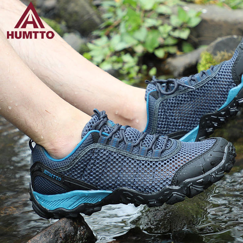 Reflective Night Running Shoes - Humtto Outdoor Walking Shoes Men Hiking