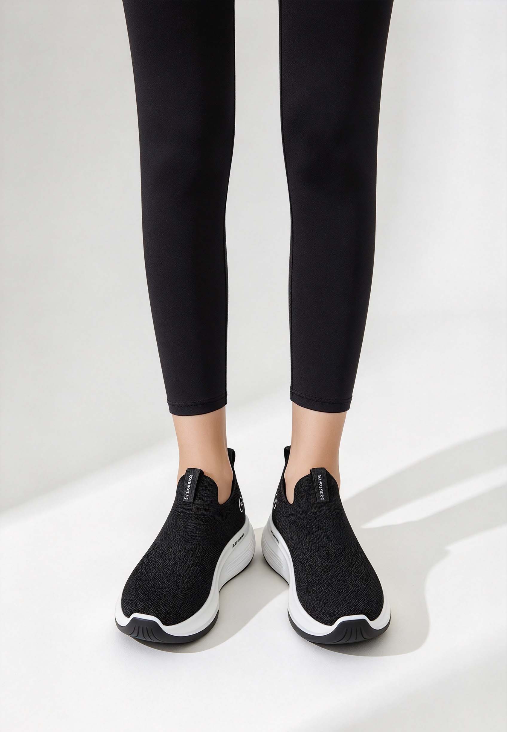 Women's Knit Platform Walking  - Knit Fabric Lace Up Sneakers review and price